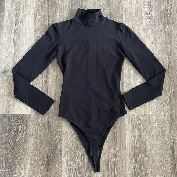 Reformation Jeans Turtleneck Bodysuit in Black - Size: XS - Picture 5 of 6